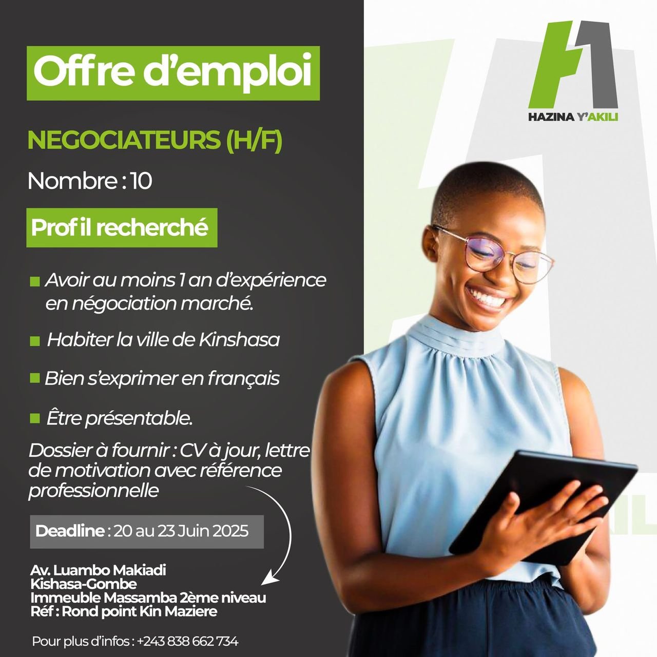 Offre d’emploi – Recrutement de Négociateurs (H/F)