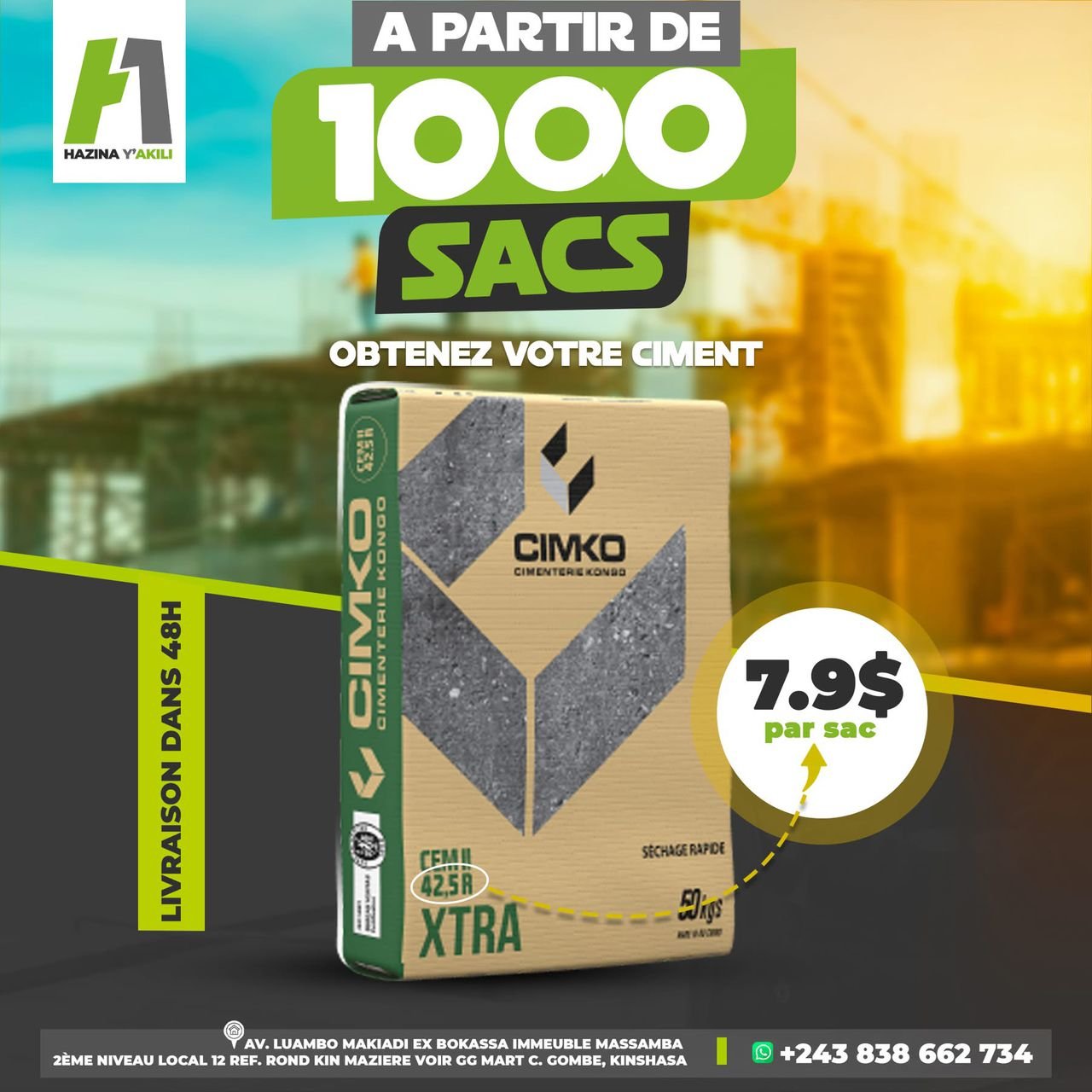 OBTENEZ VOTRE CIMENT 42,5R